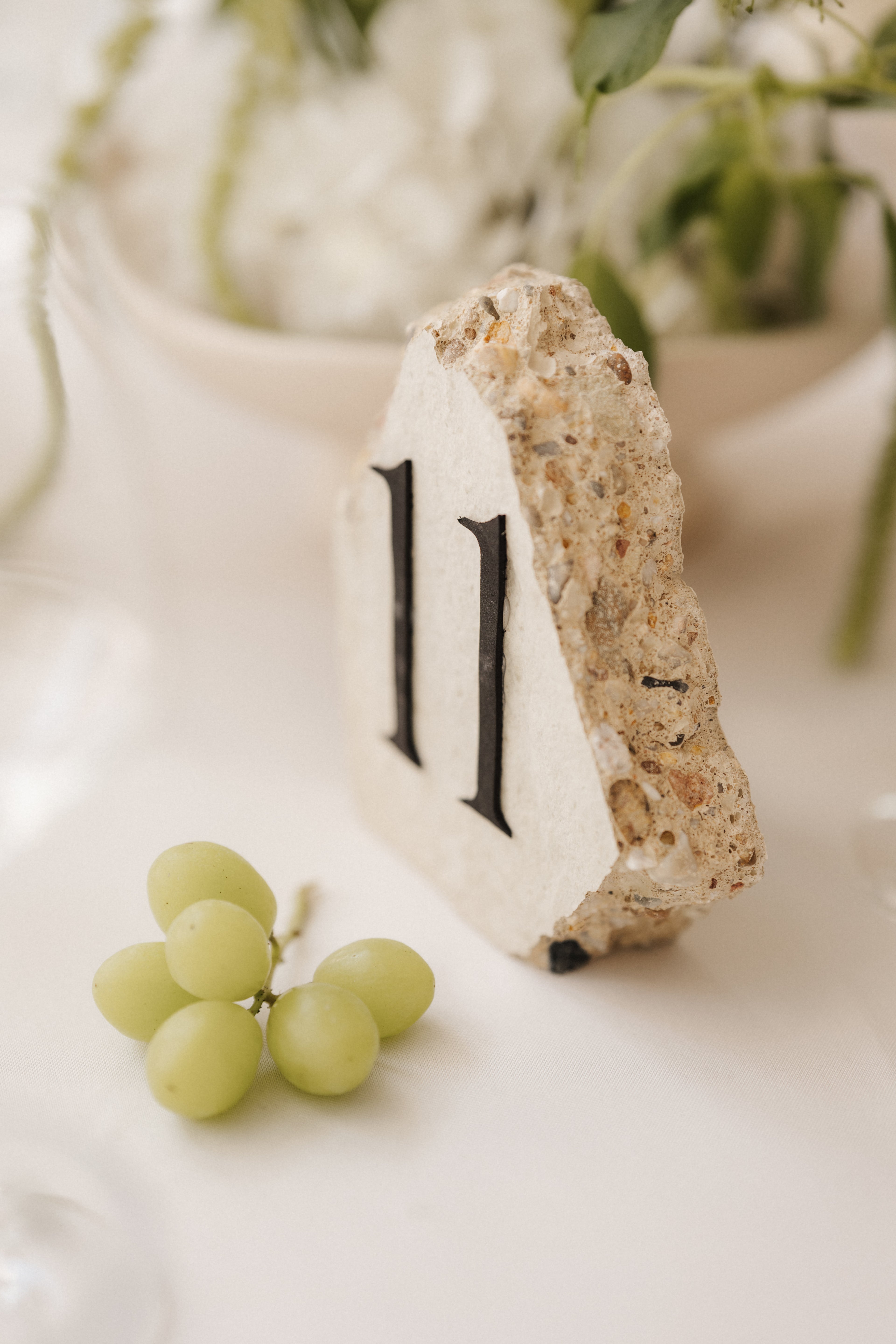Tischnummern Stone