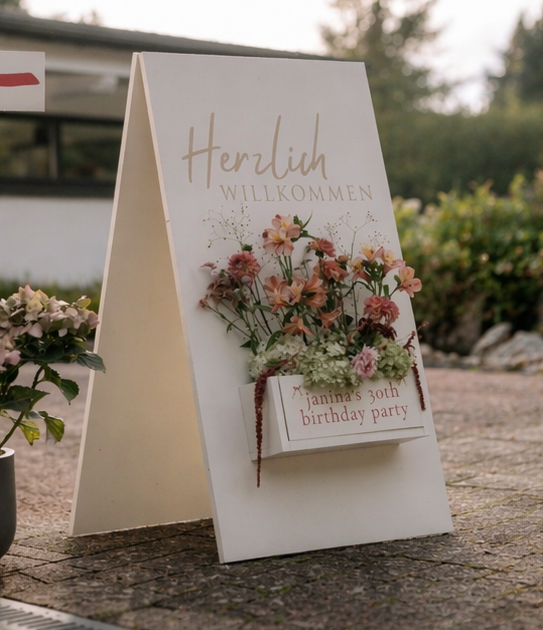 Holzschild "Flora"