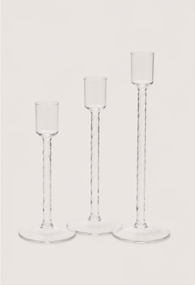 Stabkerzenhalter Glas