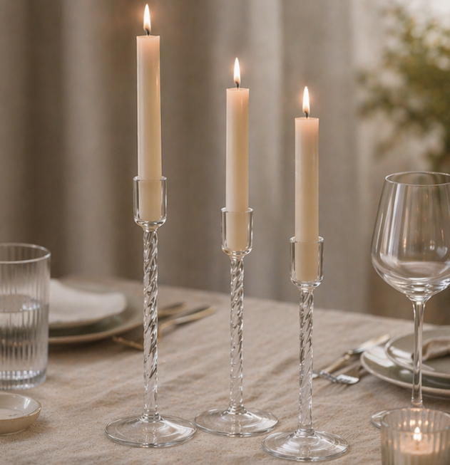 Stabkerzenhalter Glas