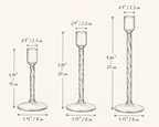 Stabkerzenhalter Glas